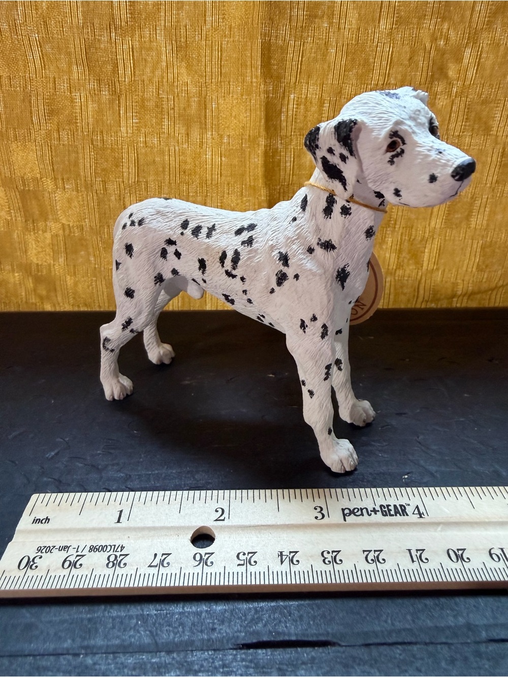 Dalmatian Dog Figurine - White with Black Spots - Brand Unspecified